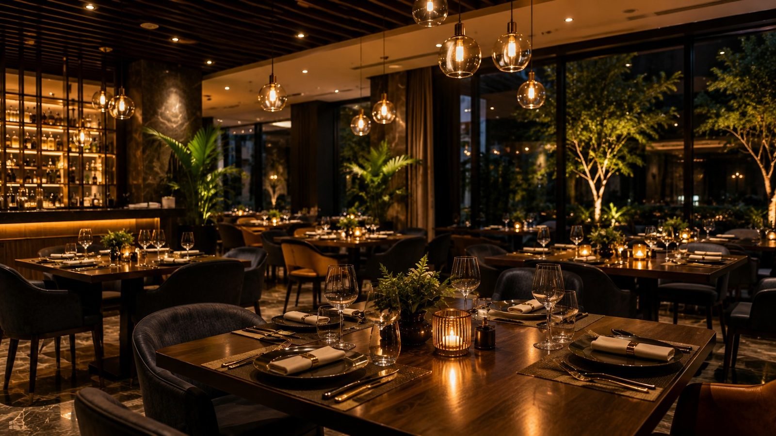 The Aishunirea restaurant dining room